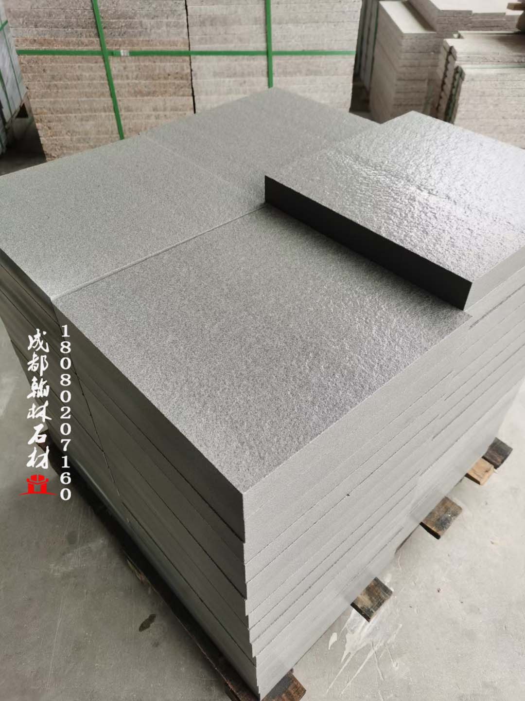 生產(chǎn)廠家灰白色幕墻石板，火燒面，四川磨拋光面 